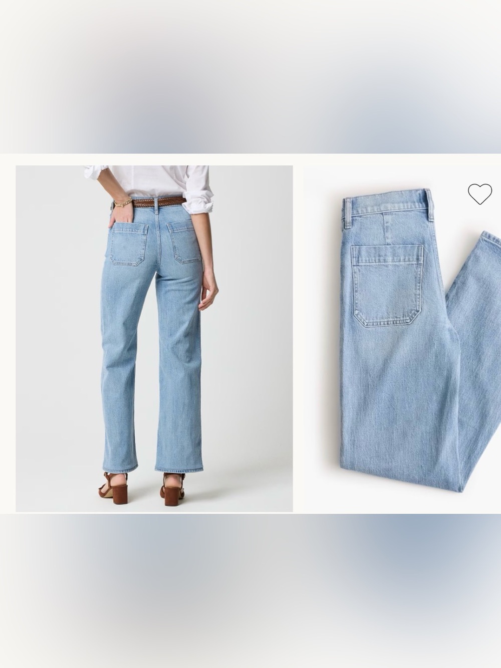 NWT J. Crew Slim wide-leg Sailor jean in all-day stretch size 28